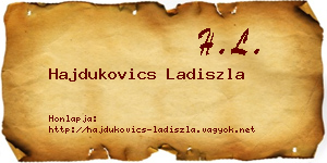 Hajdukovics Ladiszla névjegykártya